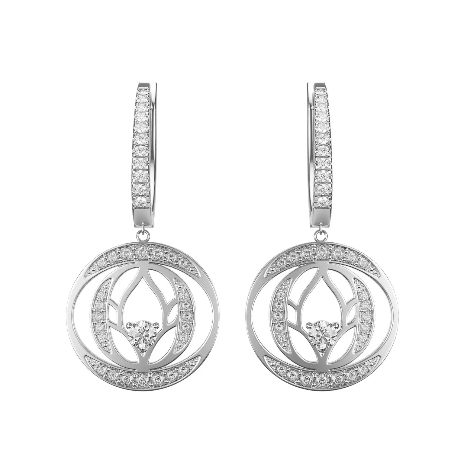 Boucles d'oreilles Audace Or blanc 18 carats et Diamants - MANOYAS