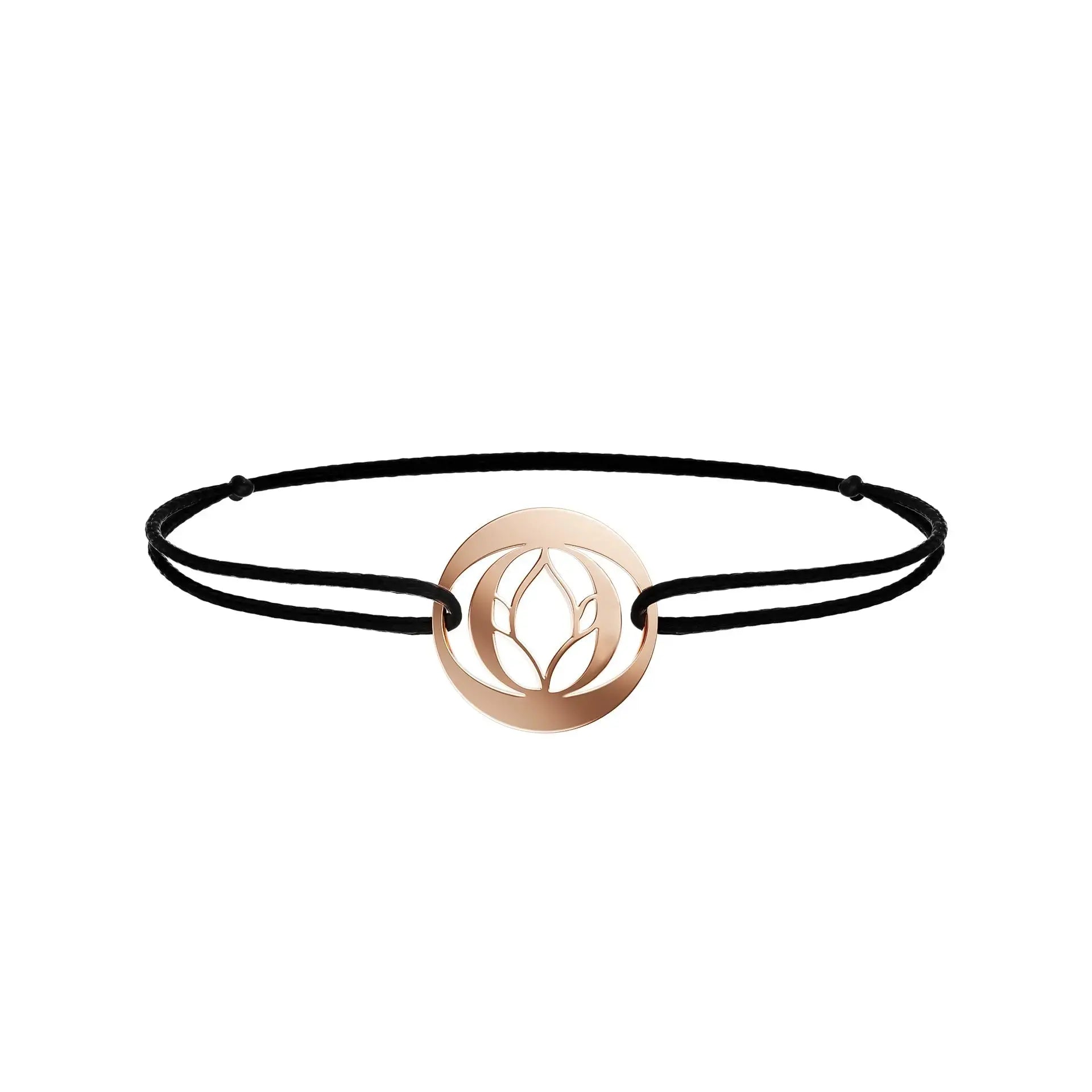 Bracelet sur cordon Lotus : Élégance et Spiritualité en Or 18 carats - MANOYAS