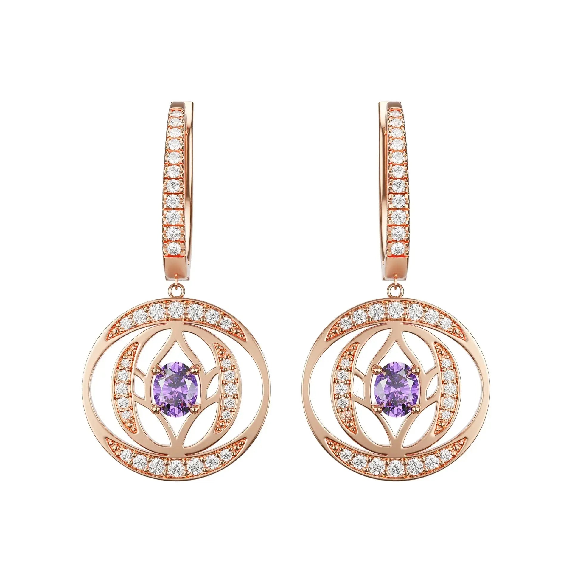 Bague Sagesse Améthyste Diamants Or Rose 18 carats (Copie) - MANOYAS