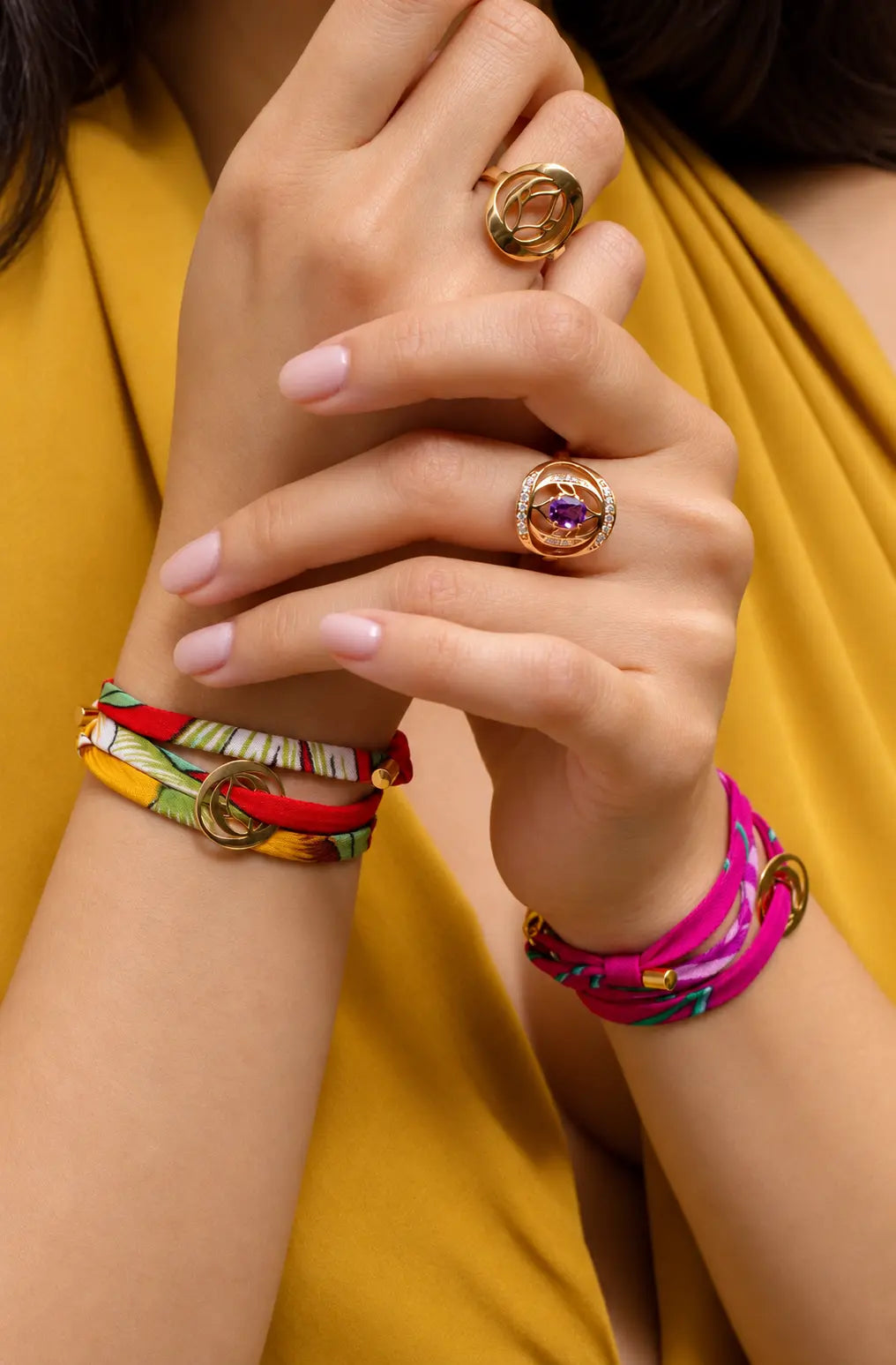 Bague Sagesse Améthyste Diamants Or Rose 18 carats - MANOYAS
