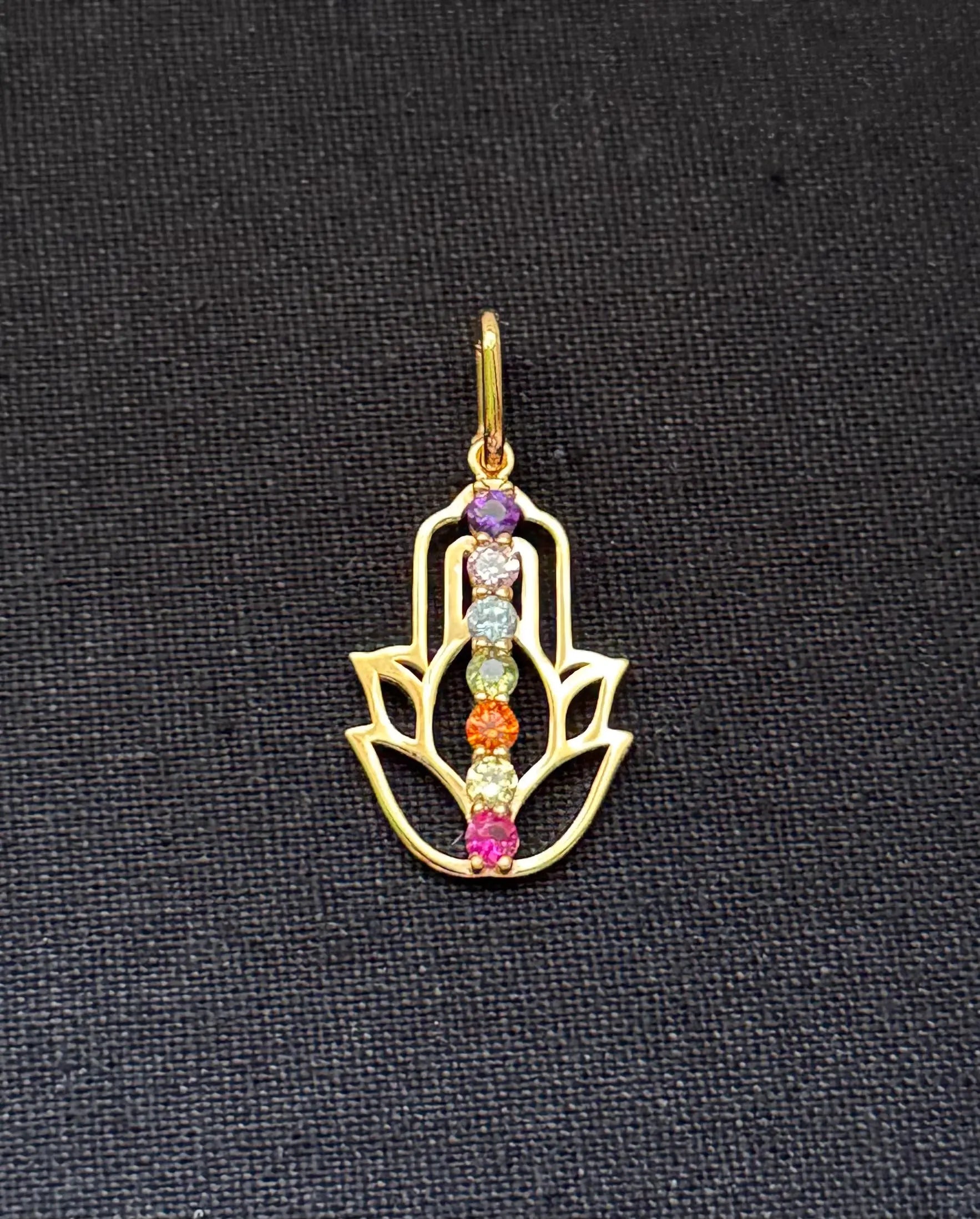 Pendentif Charm Équilibre – Édition Harmonie en vermeil & pierres naturelles - MANOYAS